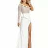Mac Duggal One Shoulder Pearl Bodice Gown Shop For
