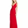 Ieena For Mac Duggal Sleeveless Plunge Neck Evening Gown Wedding Guest