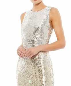 Mac Duggal Metallic Ombré Floral Embellished Sleeveless Midi Dress 7 Mac Duggal Metallic Ombré Floral Embellished Sleeveless Midi Dress