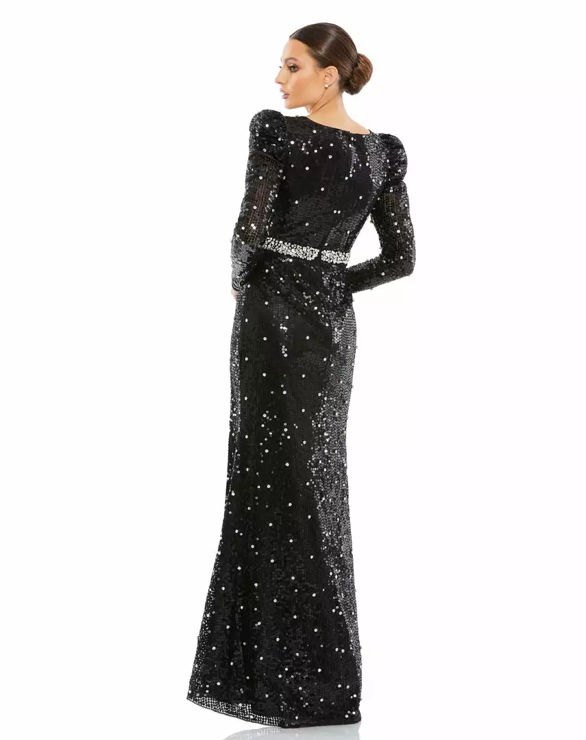 Mac Duggal Sequined Puff Shoulder Rhinestone Dot Gown Shop For 2 Mac Duggal Sequined Puff Shoulder Rhinestone Dot Gown Shop For