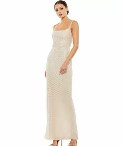 Mac Duggal Shop For Lattice Embellished Column Gown