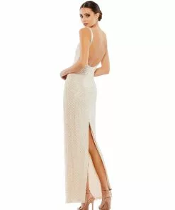 Mac Duggal Shop For Lattice Embellished Column Gown