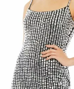 Mac Duggal Shop For Jeweled Spaghetti Strap Mini Dress