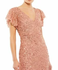Mac Duggal Shop For Sequined Flutter Sleeve Midi Dress 19 Mac Duggal Shop For Sequined Flutter Sleeve Midi Dress