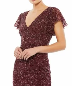 Mac Duggal Shop For Sequined Flutter Sleeve Midi Dress 16 Mac Duggal Shop For Sequined Flutter Sleeve Midi Dress