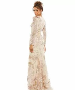 Mac Duggal Floral Embroidered Lace Trumpet Gown Shop For