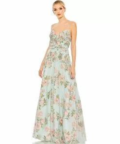 Mac Duggal Shop For Embellished Lace Up Sleeveless Gown