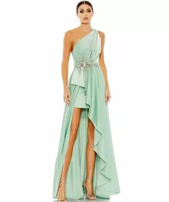 Mac Duggal Embellished One Shoulder Asymmetrical Gown Shop For 9 Mac Duggal Embellished One Shoulder Asymmetrical Gown Shop For