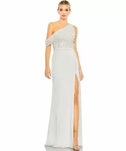 Mac Duggal Embellished Drop Shoulder Column Gown Shop For