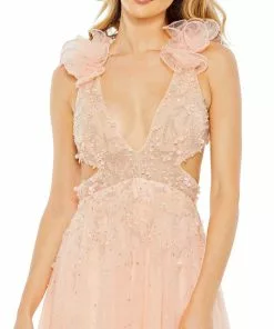 Mac Duggal Shop For Embellished Ruffle Shoulder Cut Out A Line Gown 6 Mac Duggal Shop For Embellished Ruffle Shoulder Cut Out A Line Gown