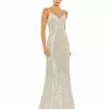 Ieena For Mac Duggal Shop For Sequined Sleeveless Column Gown