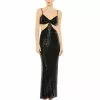 Ieena For Mac Duggal Sequined Spaghetti Strap Cut Out Dress