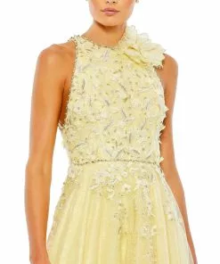 Mac Duggal Shop For Embellished High Neck Sleeveless A Line Gown