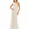 Mac Duggal Shop For Lace Embellished Feathered One Shoulder Gown