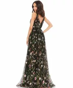 Mac Duggal Floral Embroidered Tulle Gown Shop For