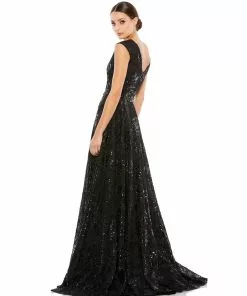 Mac Duggal Shop For Black Sequin Gown
