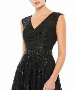 Mac Duggal Shop For Black Sequin Gown