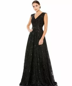 Mac Duggal Shop For Black Sequin Gown