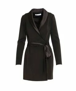 Mac Duggal Shop For Tuxedo Wrap Mini Dress