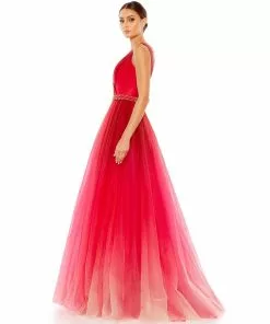 Mac Duggal Beaded Belt Wrap Over Sleeveless Ballgown 7 Mac Duggal Beaded Belt Wrap Over Sleeveless Ballgown