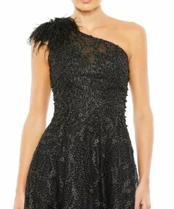 Mac Duggal Embellished Cap Sleeve High Neck Dress Shop For