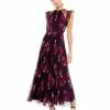 Ieena For Mac Duggal Shop For Floral Flutter Sleeve Midi Dress