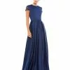 Ieena For Mac Duggal Elegant Hand-Beaded Cap Sleeve A-Line Gown Shop For