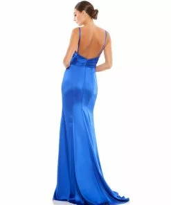 Ieena For Mac Duggal Plunging Faux Wrap Sleeveless Evening Gown Bridesmaid Dresses