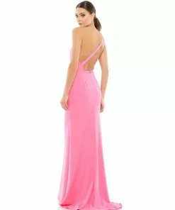 Ieena For Mac Duggal One Shoulder Jersey Mermaid Gown Shop For 40 Ieena For Mac Duggal One Shoulder Jersey Mermaid Gown Shop For