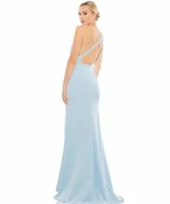 Ieena For Mac Duggal One Shoulder Jersey Mermaid Gown Shop For