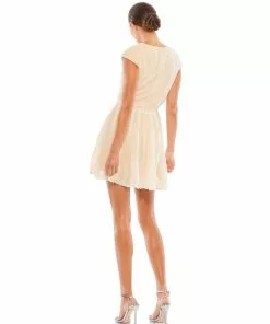 Ieena For Mac Duggal Sequined Cap Sleeve Fit & Flare Mini Dress Shop For