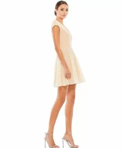 Ieena For Mac Duggal Sequined Cap Sleeve Fit & Flare Mini Dress Shop For