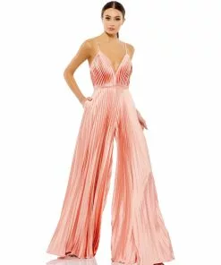 Ieena For Mac Duggal Jumpsuits & Rompers Pleated Wide Leg Jumpsuit