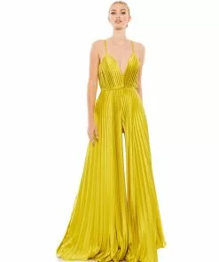 Ieena For Mac Duggal Jumpsuits & Rompers Pleated Wide Leg Jumpsuit
