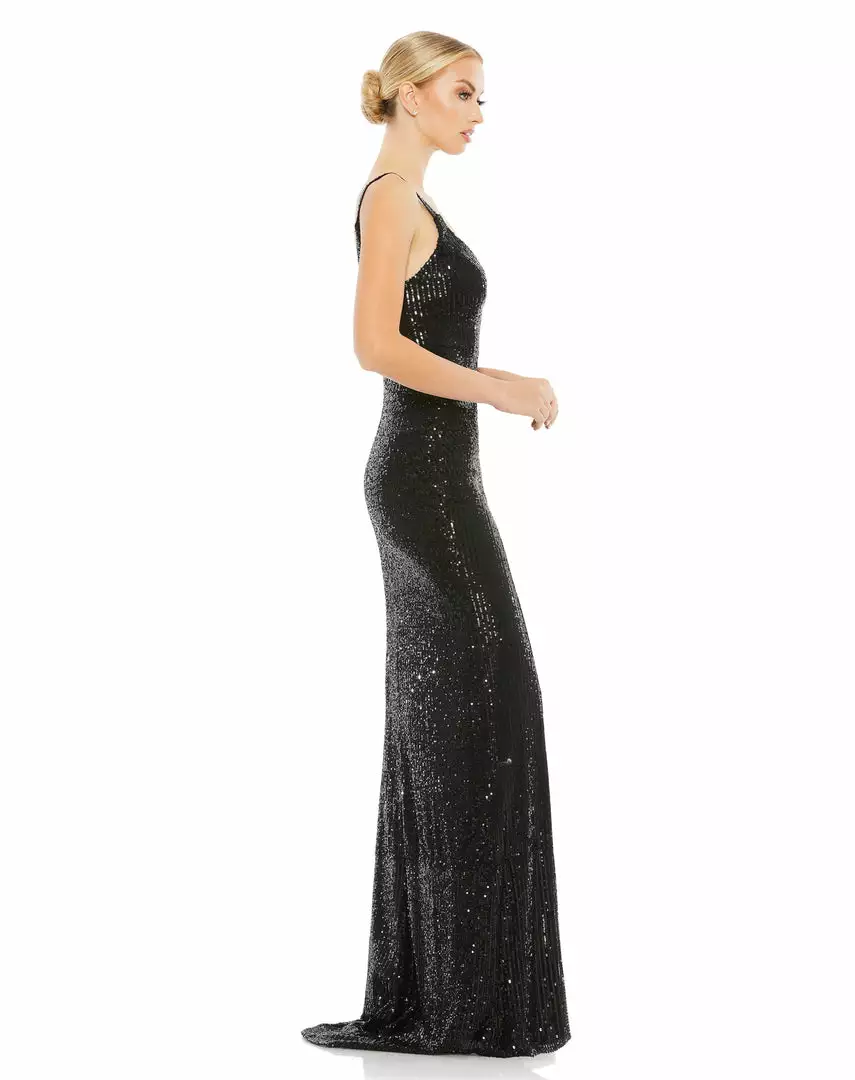 Ieena For Mac Duggal Fully Sequined Scoop Back Gown 7 Ieena For Mac Duggal Fully Sequined Scoop Back Gown