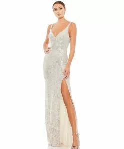 Ieena For Mac Duggal Fully Sequined Scoop Back Gown 18 Ieena For Mac Duggal Fully Sequined Scoop Back Gown