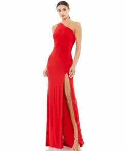 Ieena For Mac Duggal Shop For Draped Back Stretch Jersey Gown