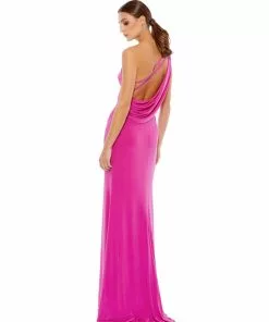 Ieena For Mac Duggal Shop For Draped Back Stretch Jersey Gown