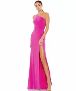 Ieena For Mac Duggal Shop For Draped Back Stretch Jersey Gown