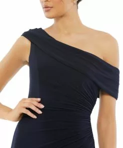 Ieena For Mac Duggal Shop For Foldover Ruched Jersey Evening Gown