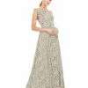 Ieena For Mac Duggal One Shoulder Animal Print Maxi Dress