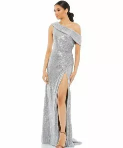 Ieena For Mac Duggal Shop For One-Shoulder Ruched Sequined Gown 19 Ieena For Mac Duggal Shop For One-Shoulder Ruched Sequined Gown