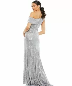 Ieena For Mac Duggal Shop For One-Shoulder Ruched Sequined Gown 20 Ieena For Mac Duggal Shop For One-Shoulder Ruched Sequined Gown