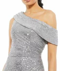 Ieena For Mac Duggal Shop For One-Shoulder Ruched Sequined Gown 21 Ieena For Mac Duggal Shop For One-Shoulder Ruched Sequined Gown