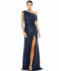 Ieena For Mac Duggal Shop For One-Shoulder Ruched Sequined Gown 14 Ieena For Mac Duggal Shop For One-Shoulder Ruched Sequined Gown