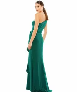 Ieena For Mac Duggal Jersey One Shoulder Belted Trumpet Gown 16 Ieena For Mac Duggal Jersey One Shoulder Belted Trumpet Gown