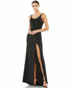 Ieena For Mac Duggal Shop For Sleeveless Crystal Scoop Neckline Column Gown
