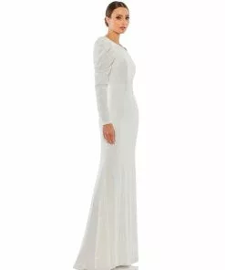 Ieena For Mac Duggal Sequined One Shoulder Trumpet Gown 13 Ieena For Mac Duggal Sequined One Shoulder Trumpet Gown