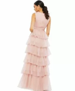Ieena For Mac Duggal Shop For Ruffle Tiered Sleeveless Gown