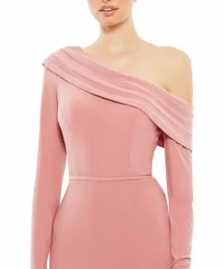 Ieena For Mac Duggal Drop Shoulder Long Sleeve Column Gown Shop For